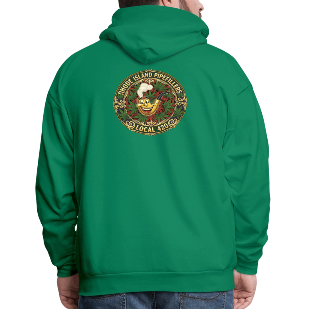 TEXAS PIPEFILLERS LOCAL 420 F/B DESIGN Men's Hoodie - kelly green