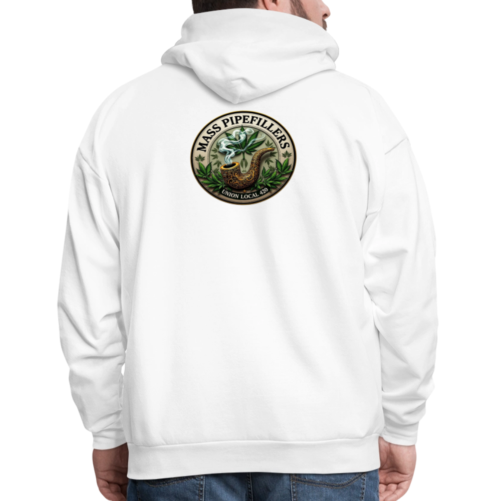 MASS PIPEFILLERS LOCAL 420 2 EMBLEM Men's Hoodie - white