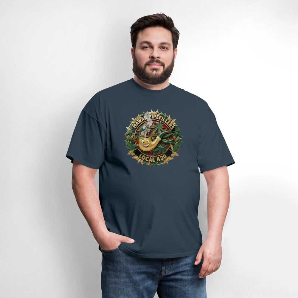HAWAII PIPEFILLERS LOCAL 420 F/B DESIGN Men's T-Shirt -  blue dusk