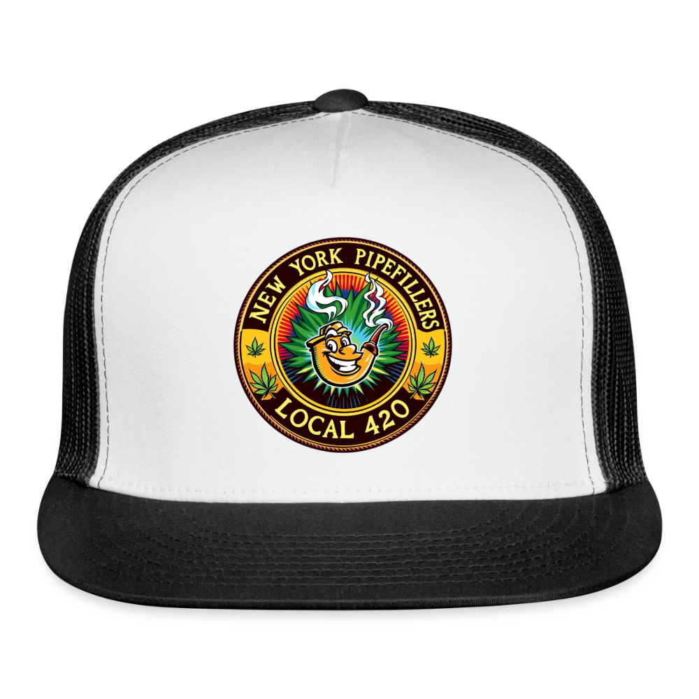 NEW YORK PIPEFILLERS LOCAL 420 Trucker Hat - white/black