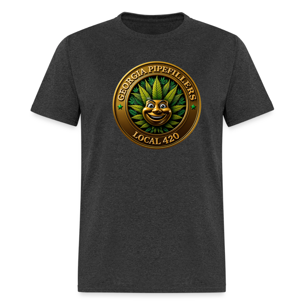 GEORGIA PIPEFILLERS LOCAL 420 F/B DESIGN  Men's T-Shirt - heather black