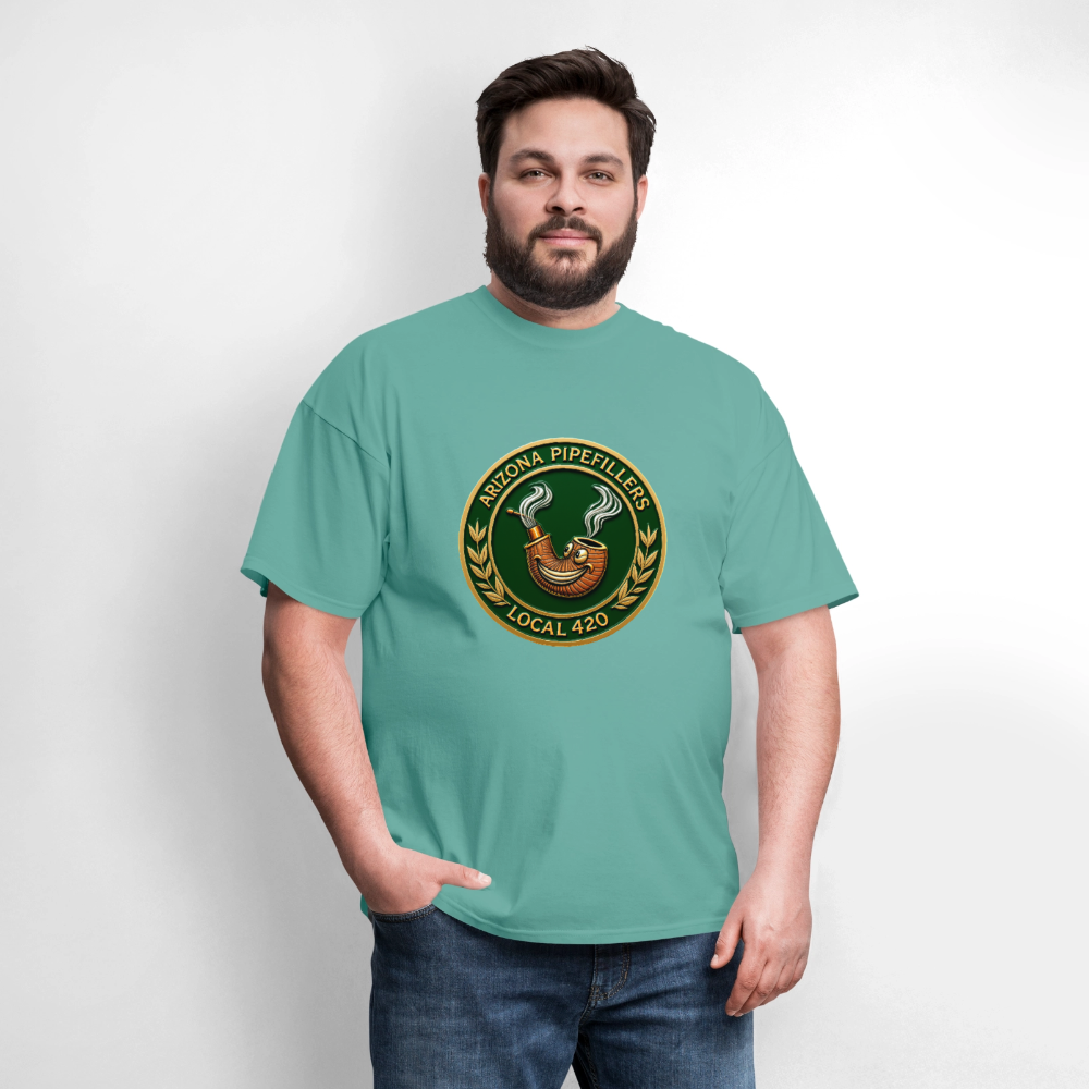 ARIZONIA PIPEFILLERS LOCAL 420 F/B DESIGN Men's T-Shirt - aquatic