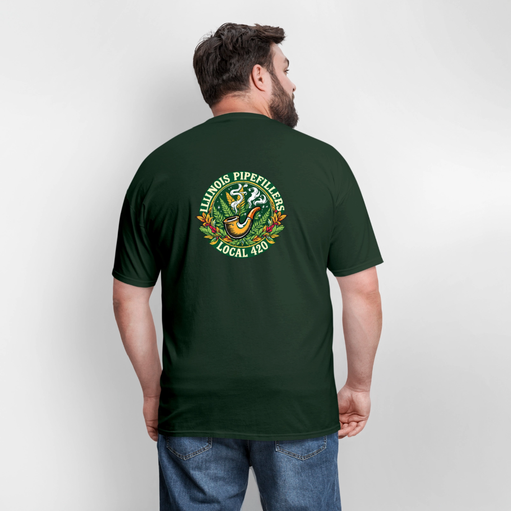 ILLINOIS PIPEFILLERS LOCAL 420 F/B DESIGN Men's T-Shirt - forest green