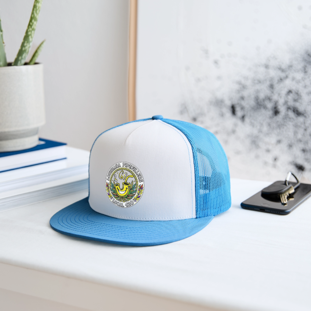 LOUISIANA PIPEFILLERS LOCAL 420 Trucker Hat - white/blue