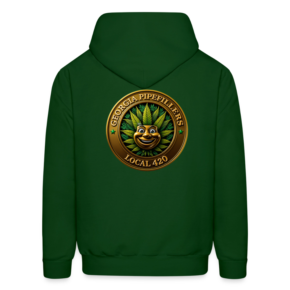 GEORGIA PIPEFILLERS LOCAL 420 F/B DESIGN Men's Hoodie - forest green