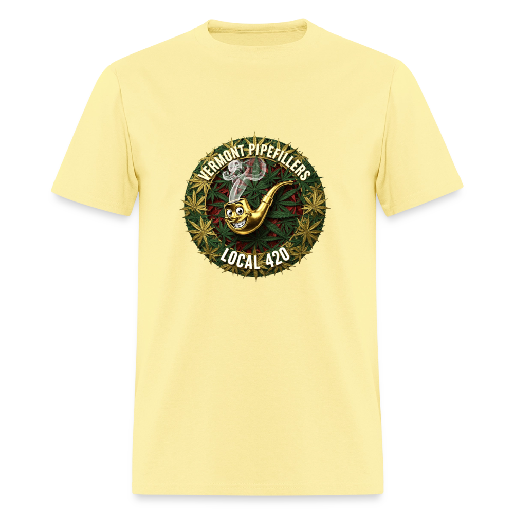 VERMONT PIPEFILLERS LOCAL 420 Men's T-Shirt - cornsilk