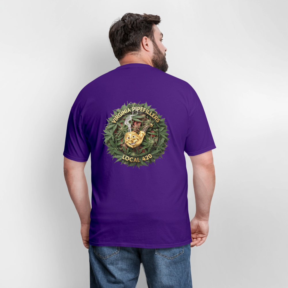 VIRGINIA PIPEFILLERS LOCAL 420 F/B DESIGN Men's T-Shirt - purple