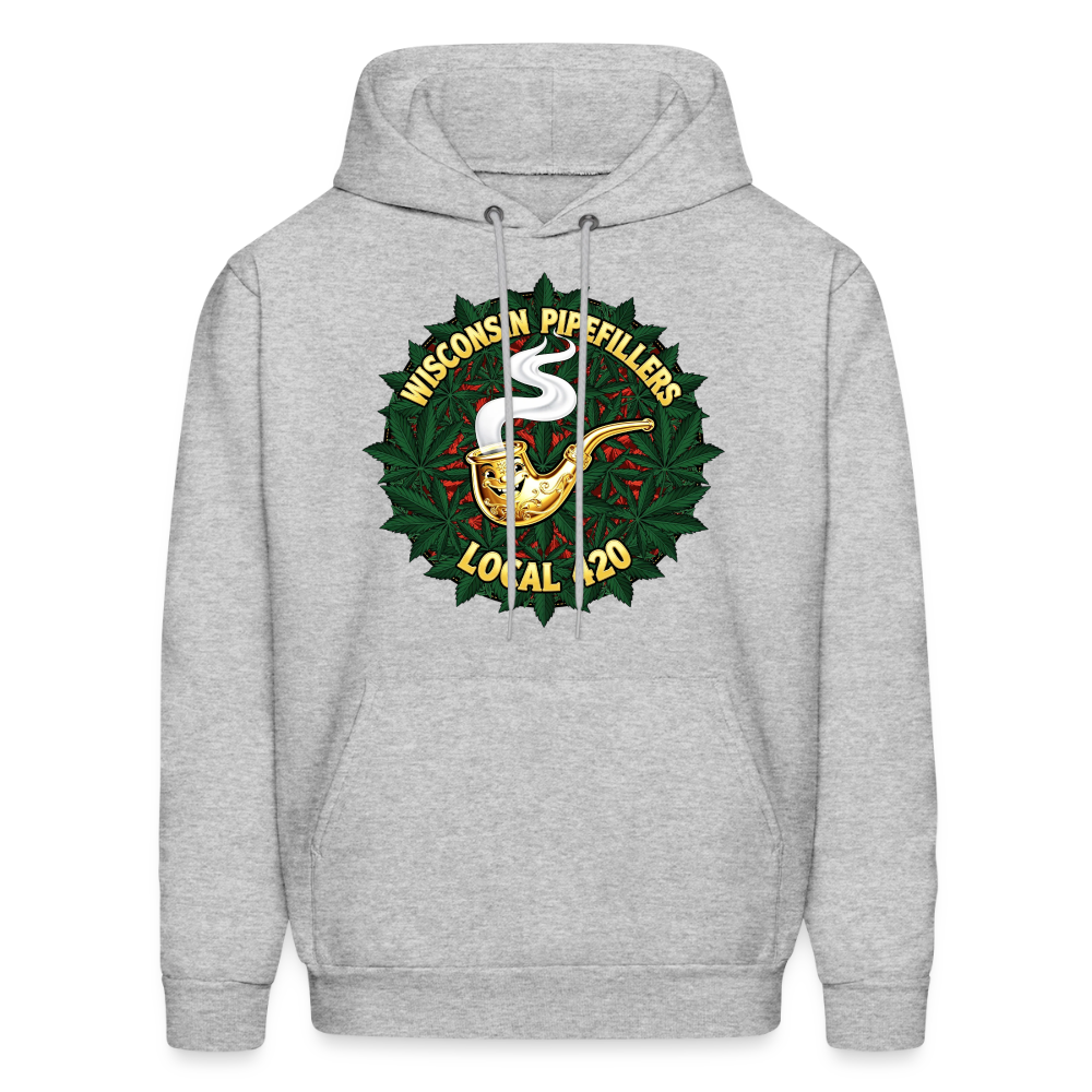 WISCONSIN PIPEFILLERS LOCAL 420 Men's Hoodie - heather gray