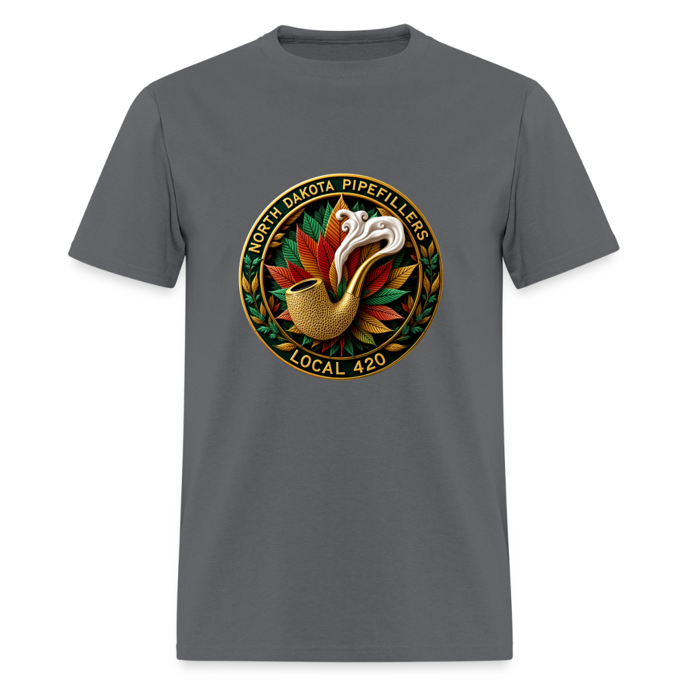 NORTH DAKOTA PIPEFILLERS LOCAL 420 Men's Tee shirt - charcoal