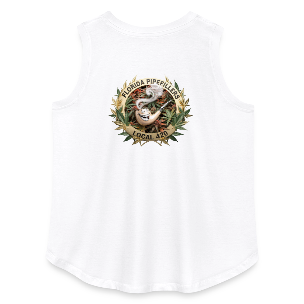 FLORIDA PIPEFILLERS LOCAL 420 F/B DESIGN Women's Curvy Relaxed Tank Top - white