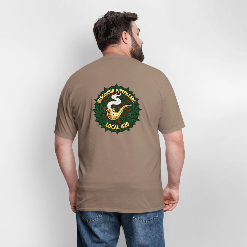 WISCONSIN PIPEFILLERS LOCAL 420 Men's T-Shirt - safari