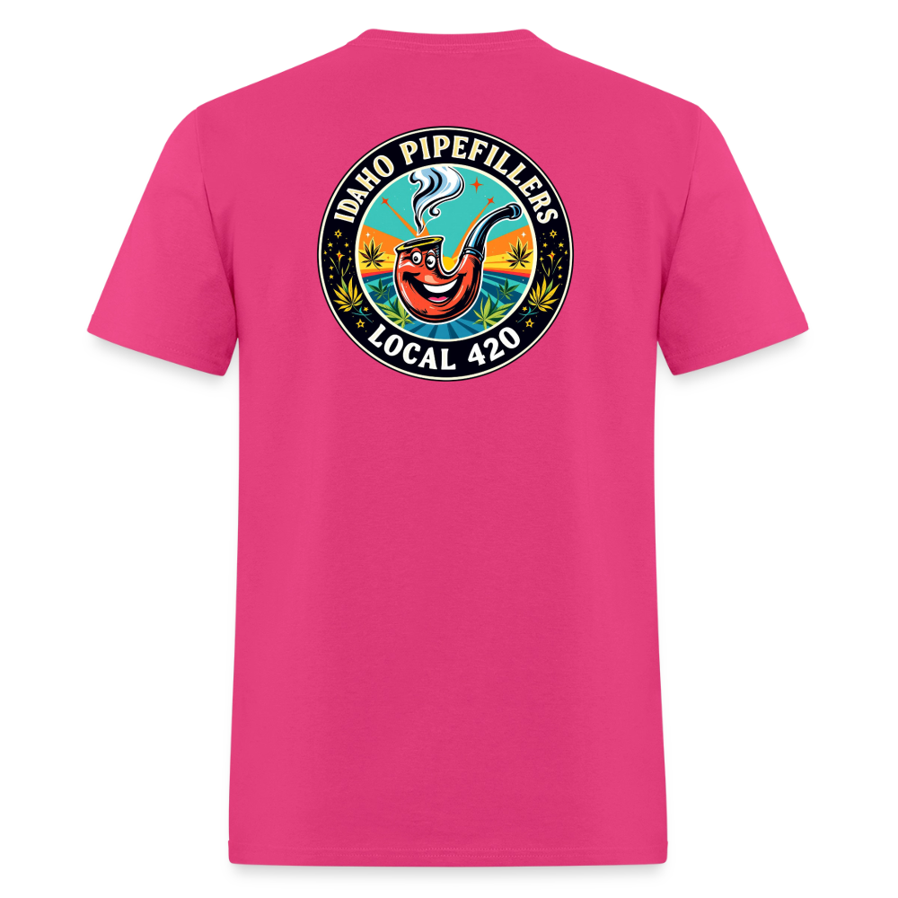 IDAHO PIPEFILLERS LOCAL 420 F/B DESIGN Men's T-Shirt - fuchsia