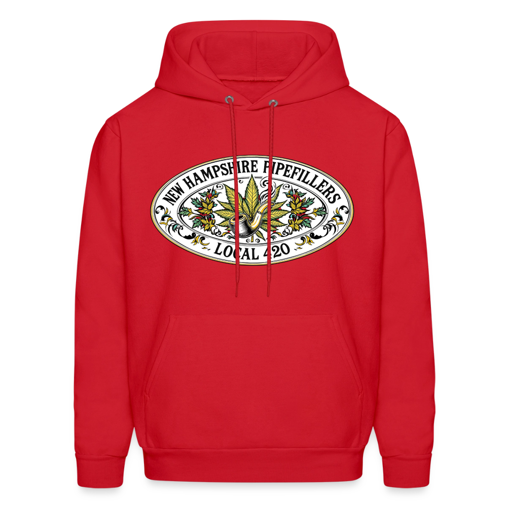 NEW HAMPSHIRE PIPEFILLERS LOCAL 420 2 EMBLEM Men's Hoodie - red