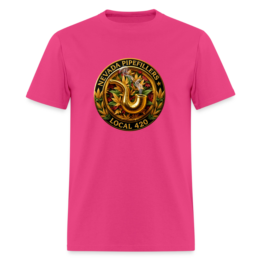 NEVADA PIPEFILLERS LOCAL 420 F/B DESIGN Men's T-Shirt - fuchsia