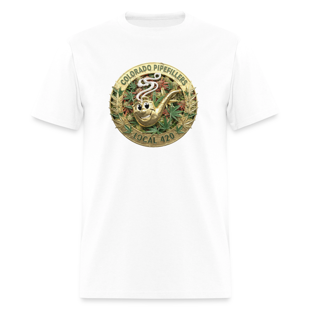 COLORADO PIPEFILLERS LOCAL 420 Men's T-Shirt - white