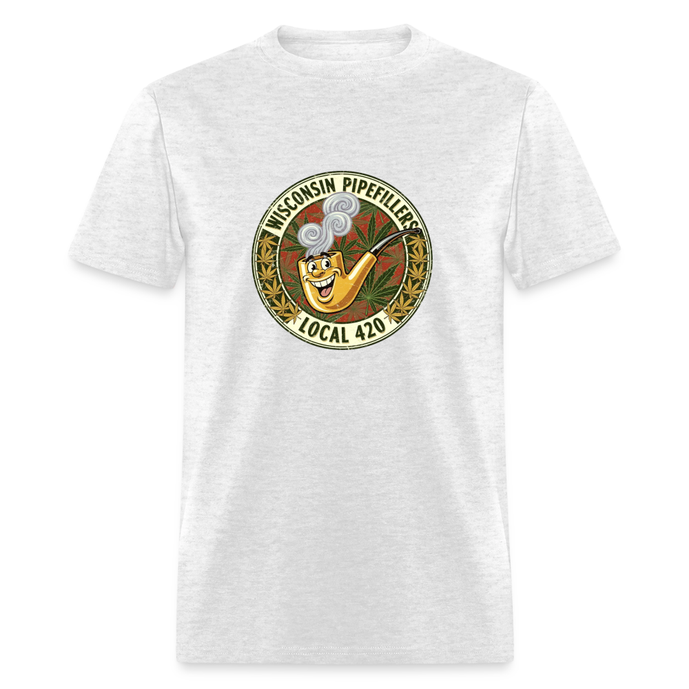 WISCONSIN PIPEFILLERS LOCL 420 Men's T-Shirt - light heather gray