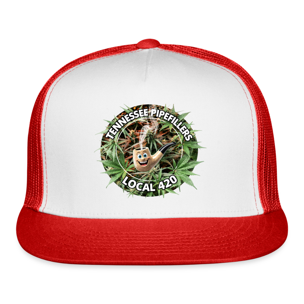 TENNESSEE PIPEFILLERS LOCAL 420 Trucker Hat - white/red