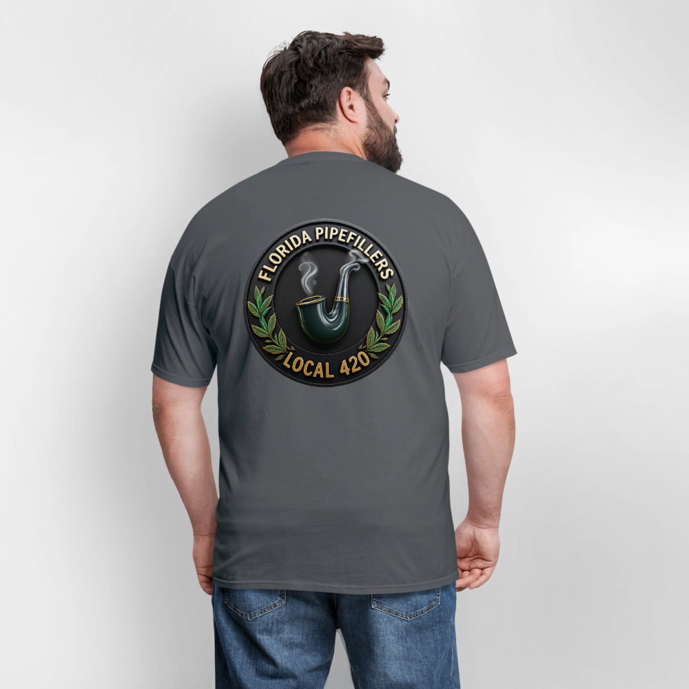 FLORIDA PIPEFILLERS LOCAL 420 F/B DESIGN Men's T-Shirt - charcoal