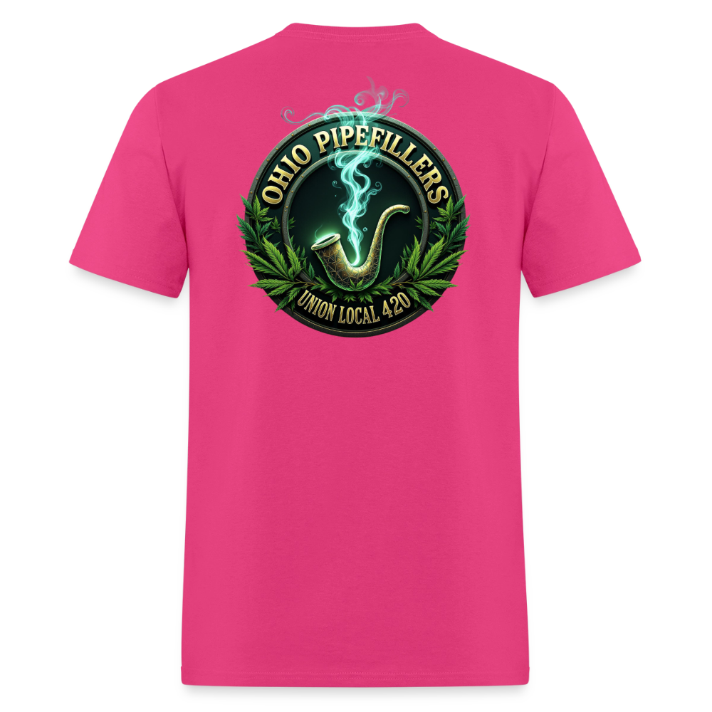 OHIO PIPEFILLERS UNION LOCAL 420 F/B DESIGNS Men's T-Shirt - fuchsia