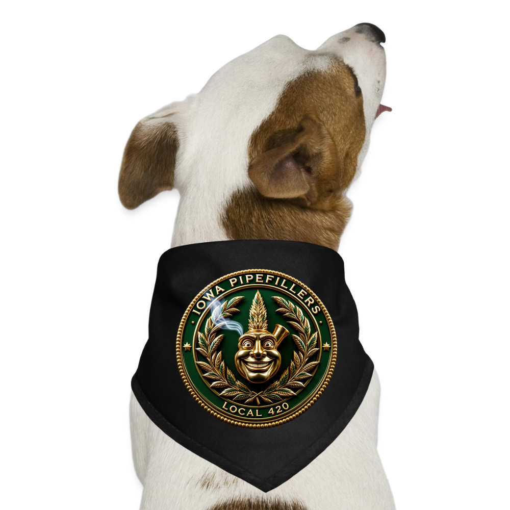 IOWA PIPEFILLERS LOCAL 420 Dog Bandana - black