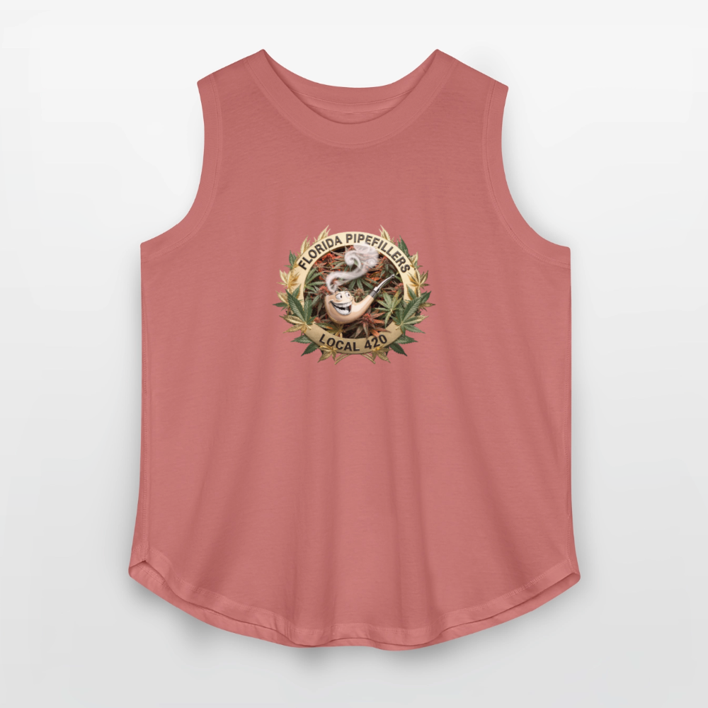 FLORIDA PIPEFILLERS LOCAL 420 Women's Curvy Relaxed Tank Top - mauve