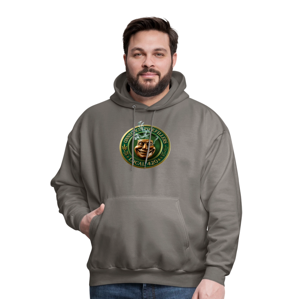 CONNECTICUT PIPEFILLERS LOCAL 420 F/B DESIGN Men's  Hoodie - asphalt gray