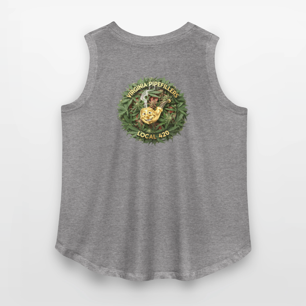 VIRGINIA PIPEFILLERS LOCAL 420 F/B DESIGN Women's Curvy Relaxed Tank Top - granite heather 