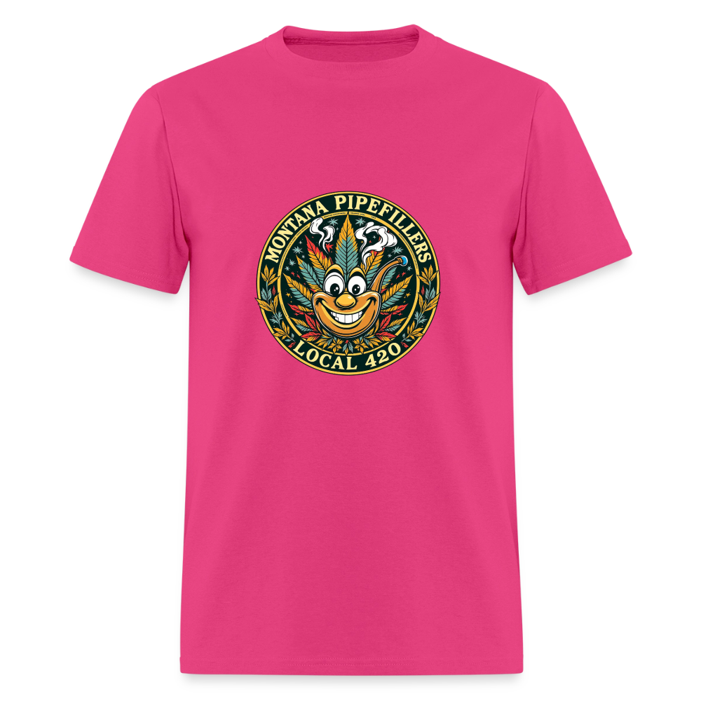 MONTANA PIPEFILLERS LOCAL 420 F/B DESIGN Men's T-Shirt - fuchsia
