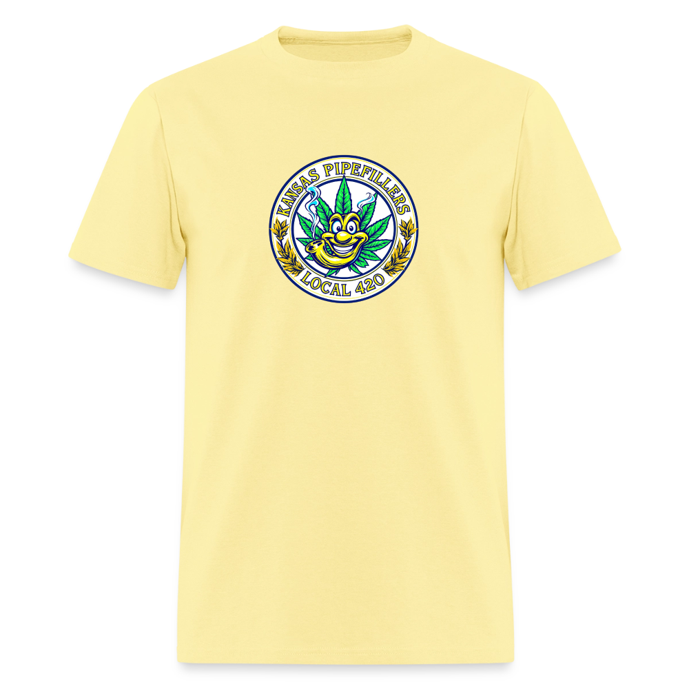 KANSAS PIPEFILLERS LOCAL 420 F/B DESIGNS Men's T-Shirt - cornsilk