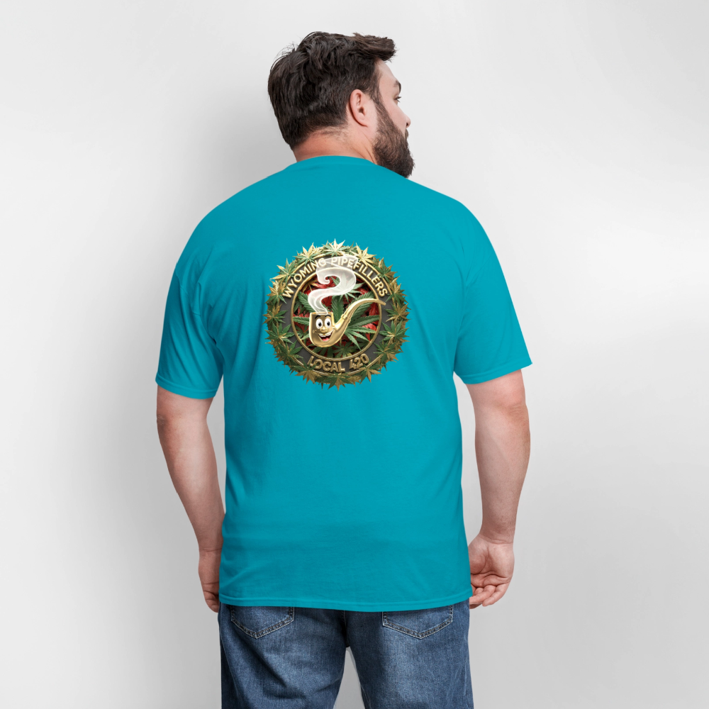 WYOMING PIPEFILLERS LOCAL 420 F/B DESIGN Men's Hoodie - turquoise
