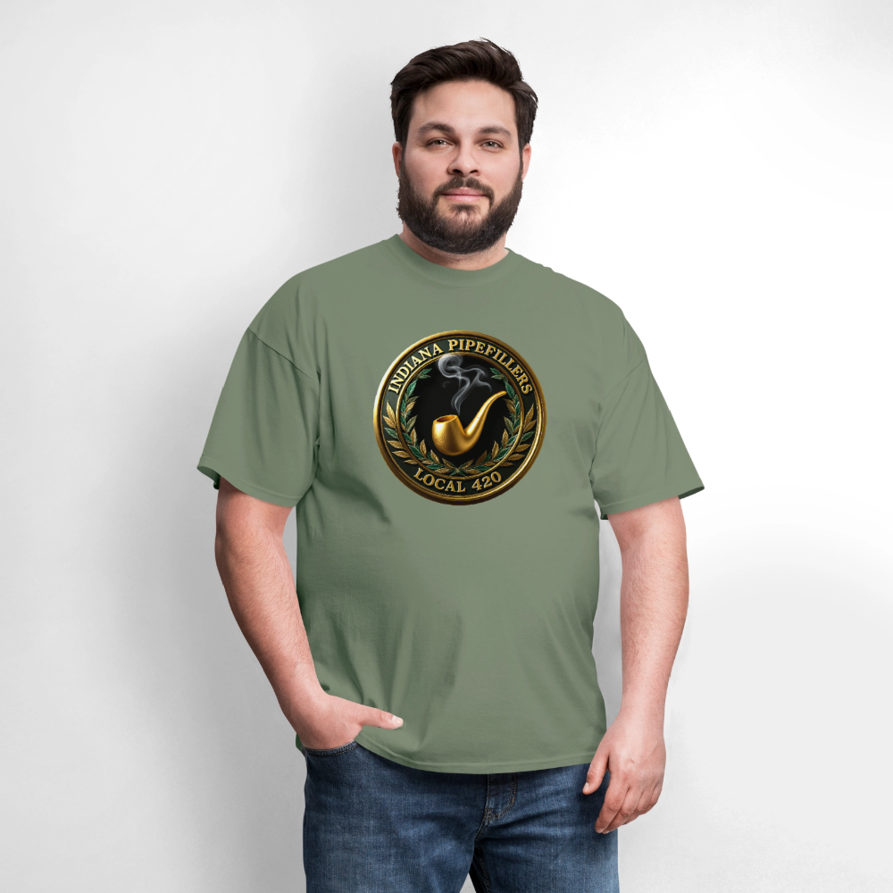 INDIANA PIPEFILLERS LOCAL 420 Men's T-Shirt - military green