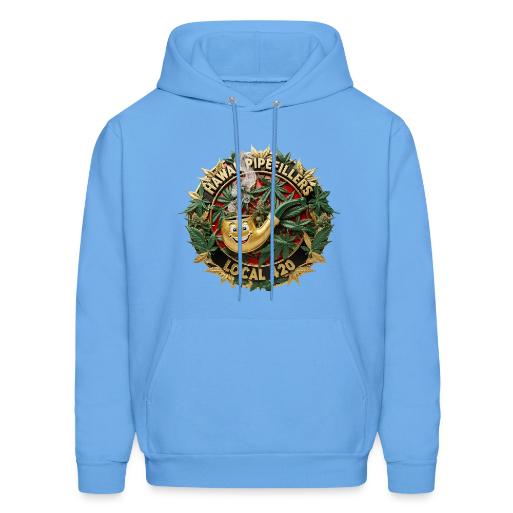 HAWAII PIPEFILLERS LOCAL 420 F/B DESIGN Men's Hoodie - carolina blue