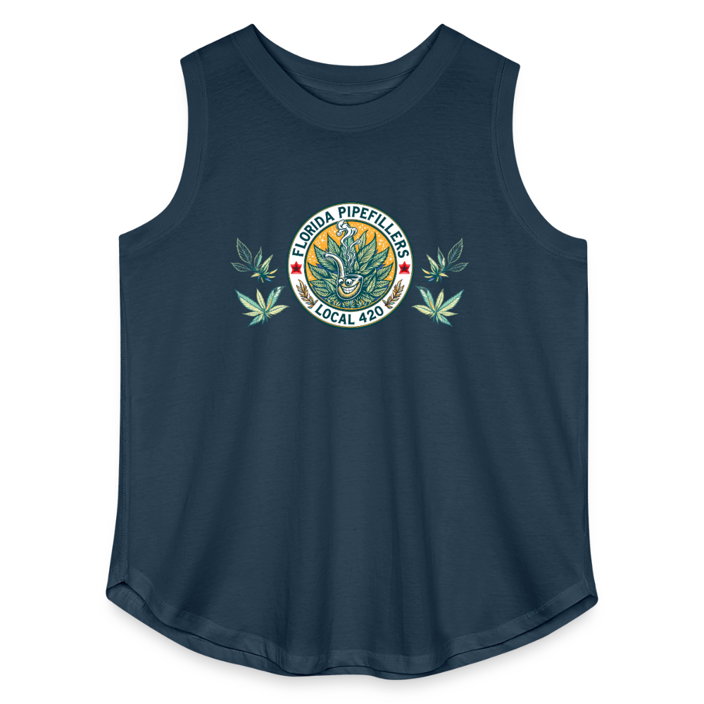 FLORIDA PIPEFILLERS LOCAL 420 F/B DESIGN Women's Curvy Relaxed Tank Top - denim