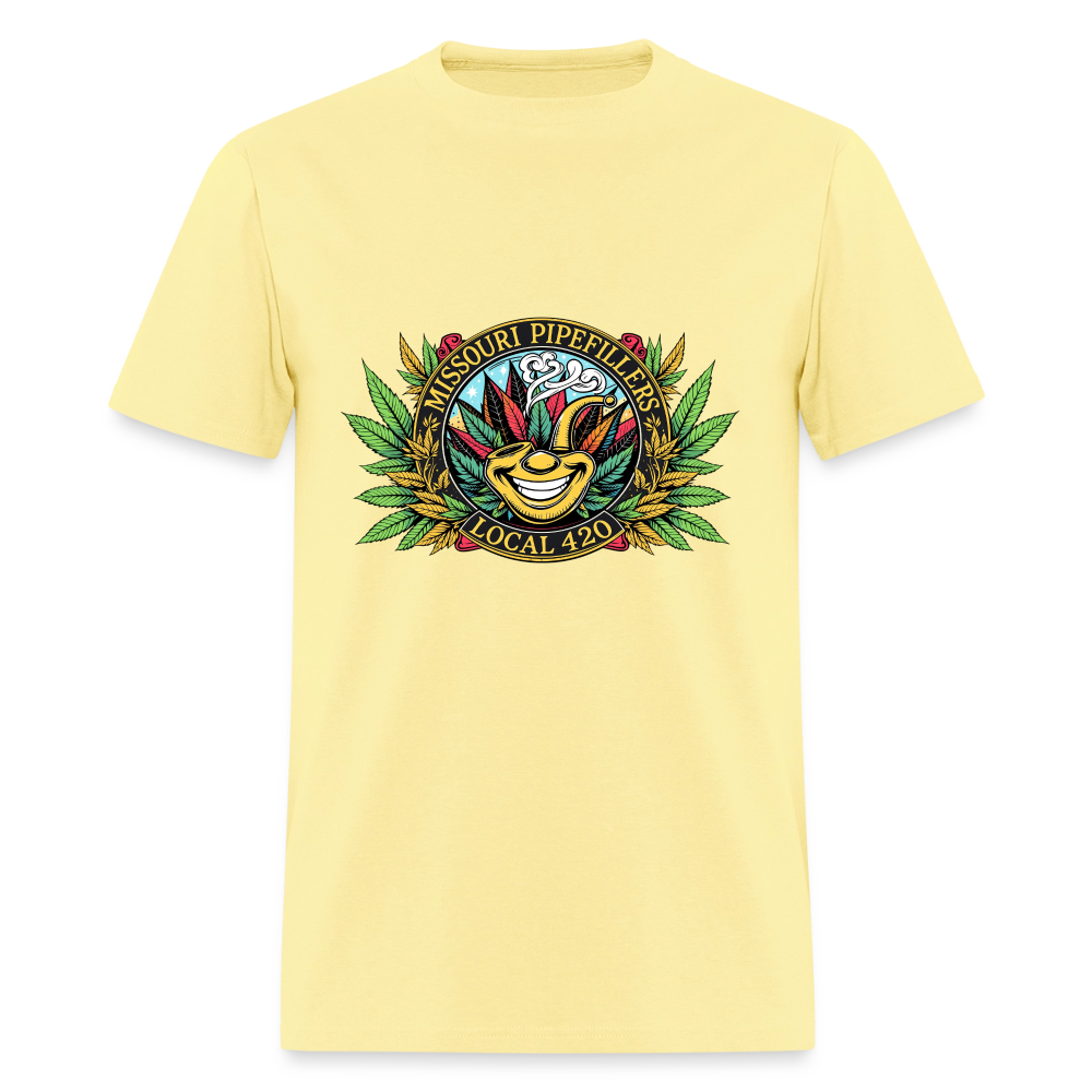 MISSOURI PIPEFILLERS LOCAL 420 Dog Bandana Men's T-Shirt - cornsilk