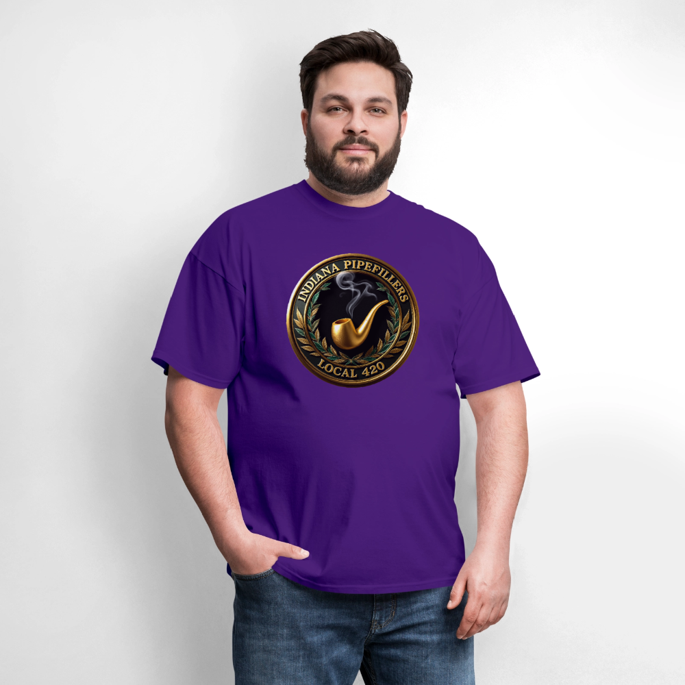 INDIANA PIPEFILLERS LOCAL 420 Men's T-Shirt - purple