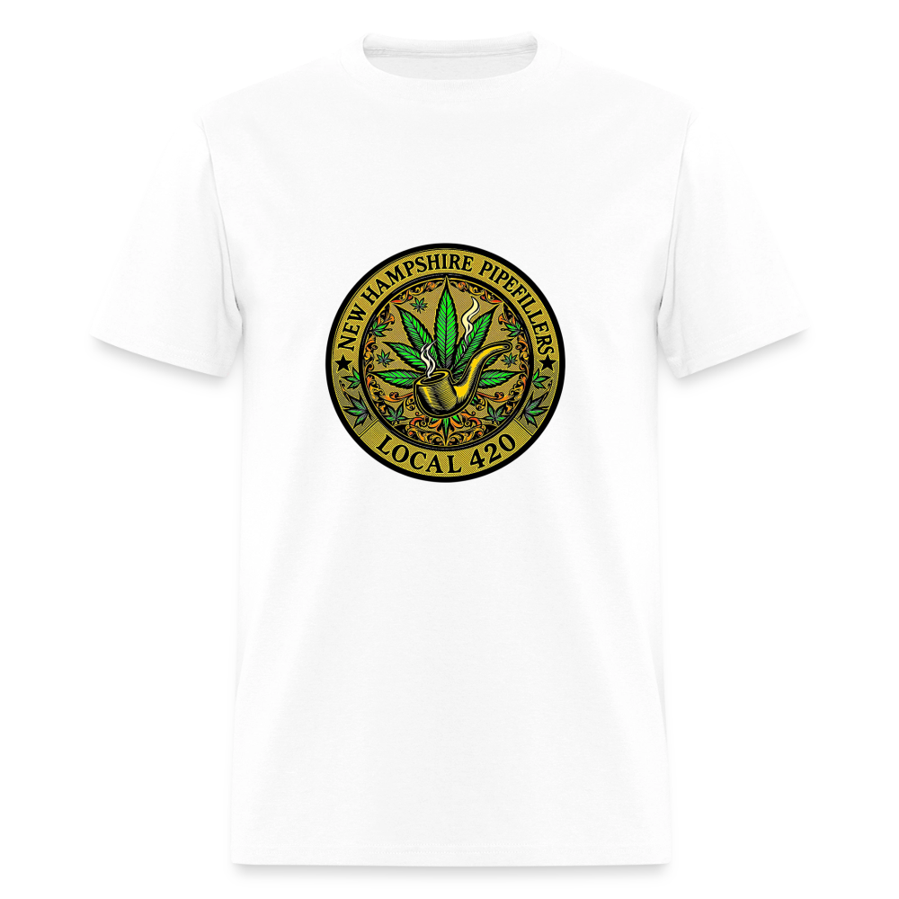 NEW HAMSHIRE PIPEFILLERS LOCAL 420 Men's T-Shirt - white