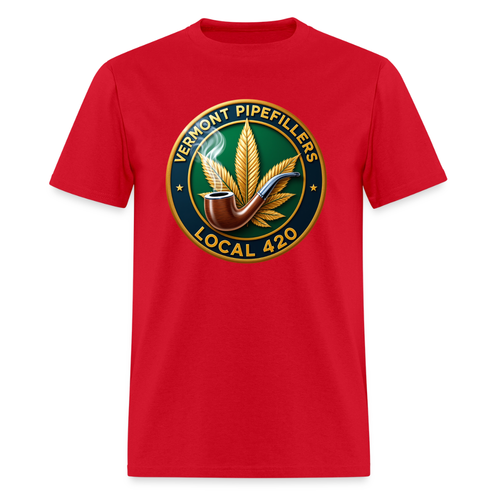 VERMONT PIPEFILLERS LOCAL 420 Men's T-Shirt - red