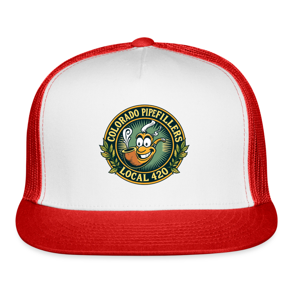 COLORADO PIPEFILLERS LOCAL 420 Trucker Hat - white/red