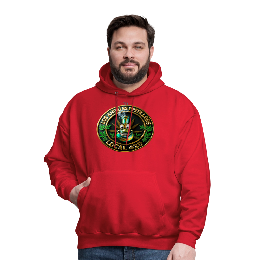 LOS ANGLES PIPEFILLERS LOCAL 420 Men's Hoodie - red