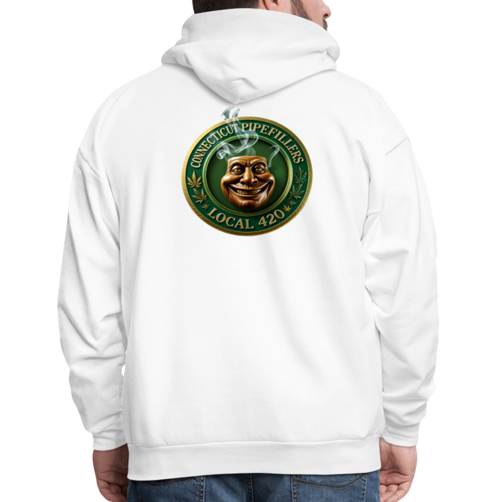 CONNECTICUT PIPEFILLERS LOCAL 420 F/B DESIGN Men's  Hoodie - white