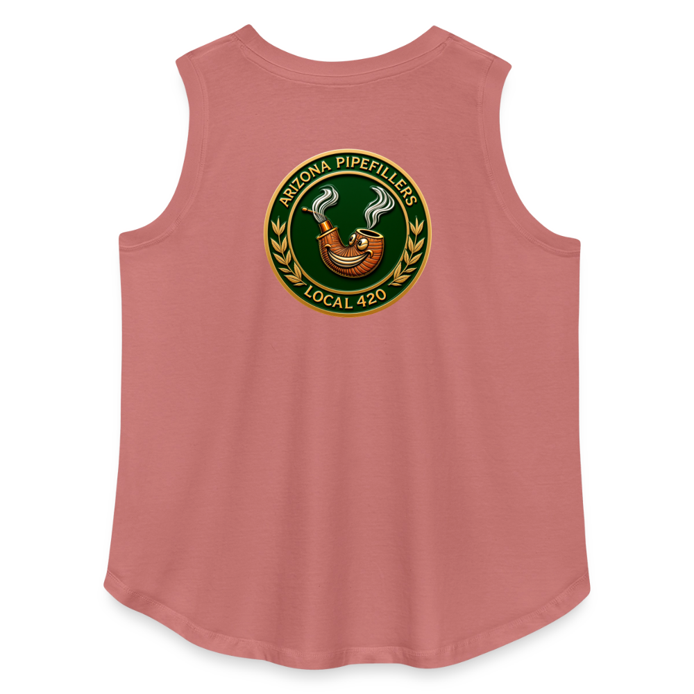 ARIZONIA PIPEFILLERS LOCAL 420 F/B DESIGN Women's Curvy Relaxed Tank Top - mauve