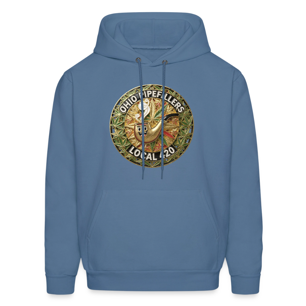 OHIO PIPEFILLERS LOCAL 420  Men's Hoodie - denim blue