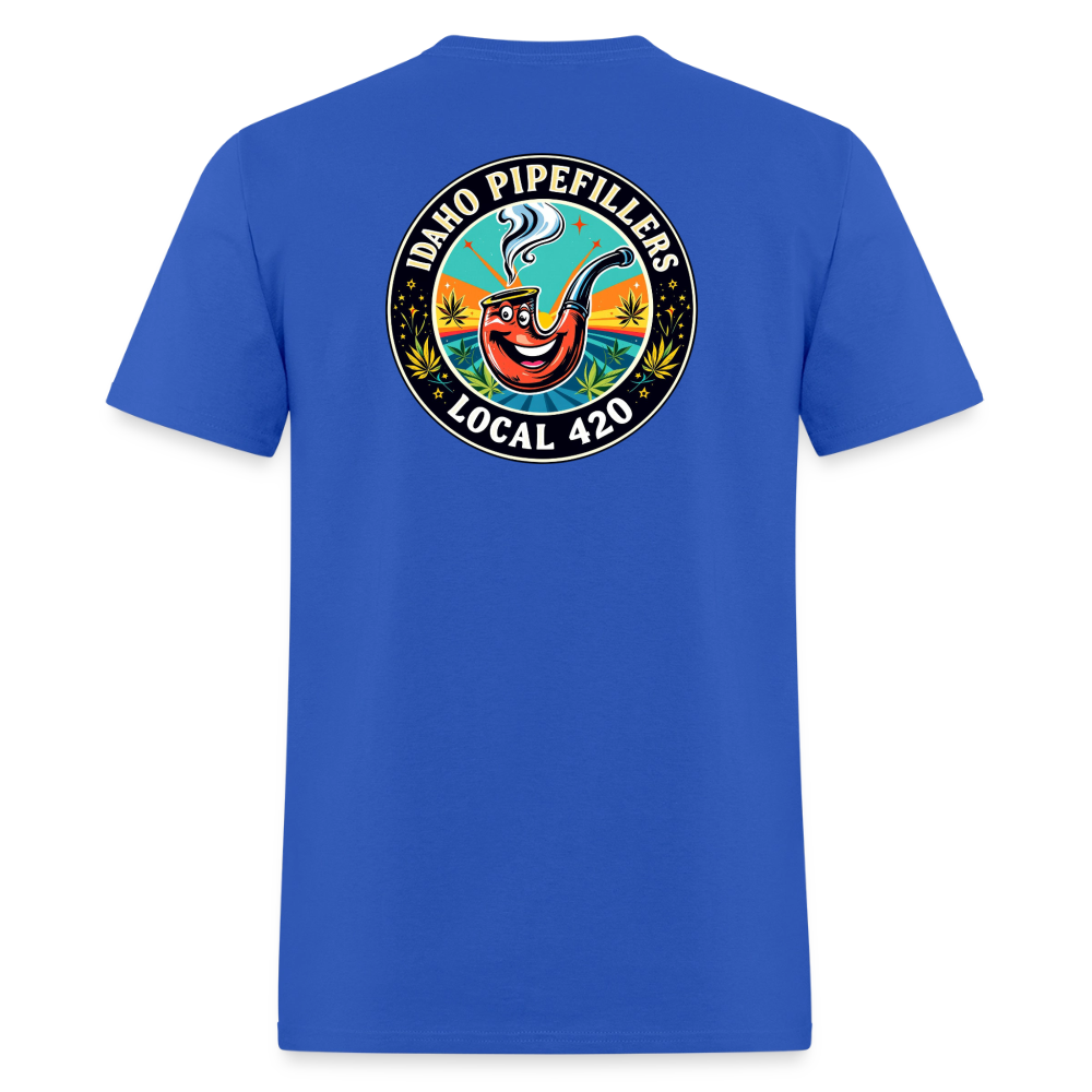 IDAHO PIPEFILLERS LOCAL 420 F/B DESIGN Men's T-Shirt - royal blue