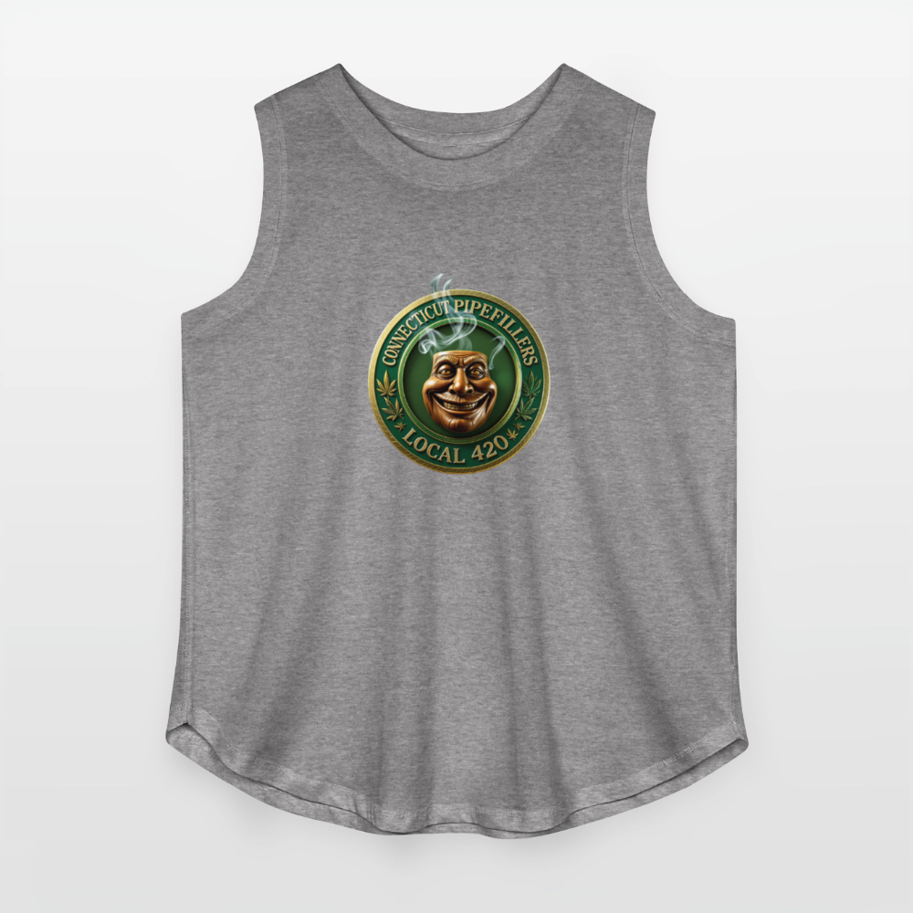 CONNECTICUT PIPEFILLERS LOCAL 420 F/B DESIGN Women's Curvy Relaxed Tank Top - granite heather 