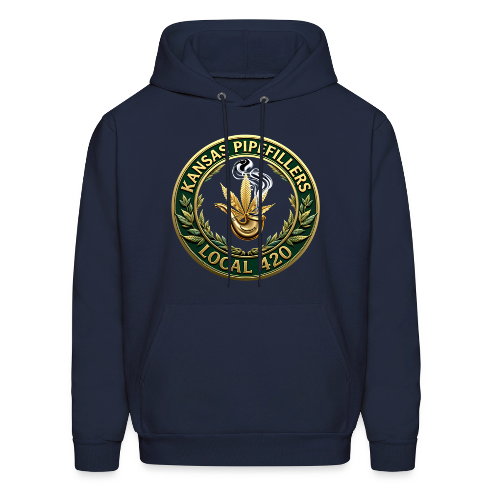 KANSAS PIPEFILLERS LOCAL 420 F/B DESIGNS Men's Hoodie - navy