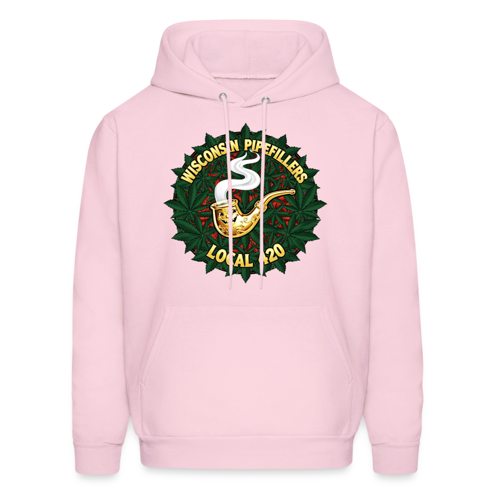 WISCONSIN PIPEFILLERS LOCAL 420 Men's Hoodie - pale pink