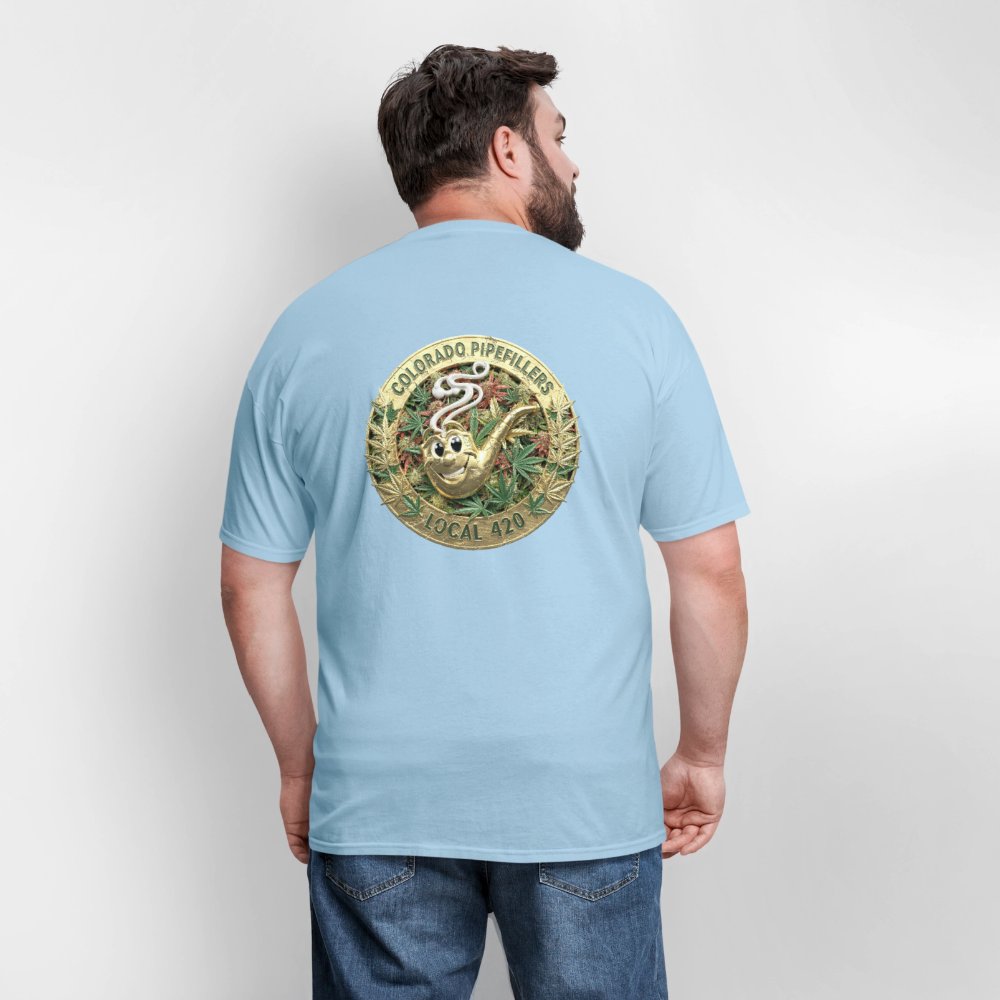 COLORADO PIPEFILLERS LOCAL 420 Men's T-Shirt - powder blue