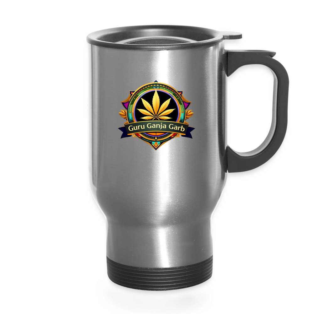 GURU GANJA GARB 14oz GGG Travel Mug - silver