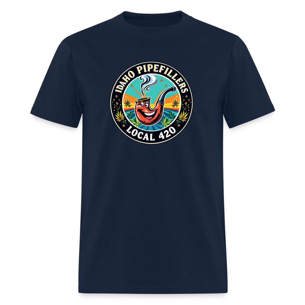 IDAHO PIPEFILLERS LOCAL 420 F/B DESIGN Men's T-Shirt - navy