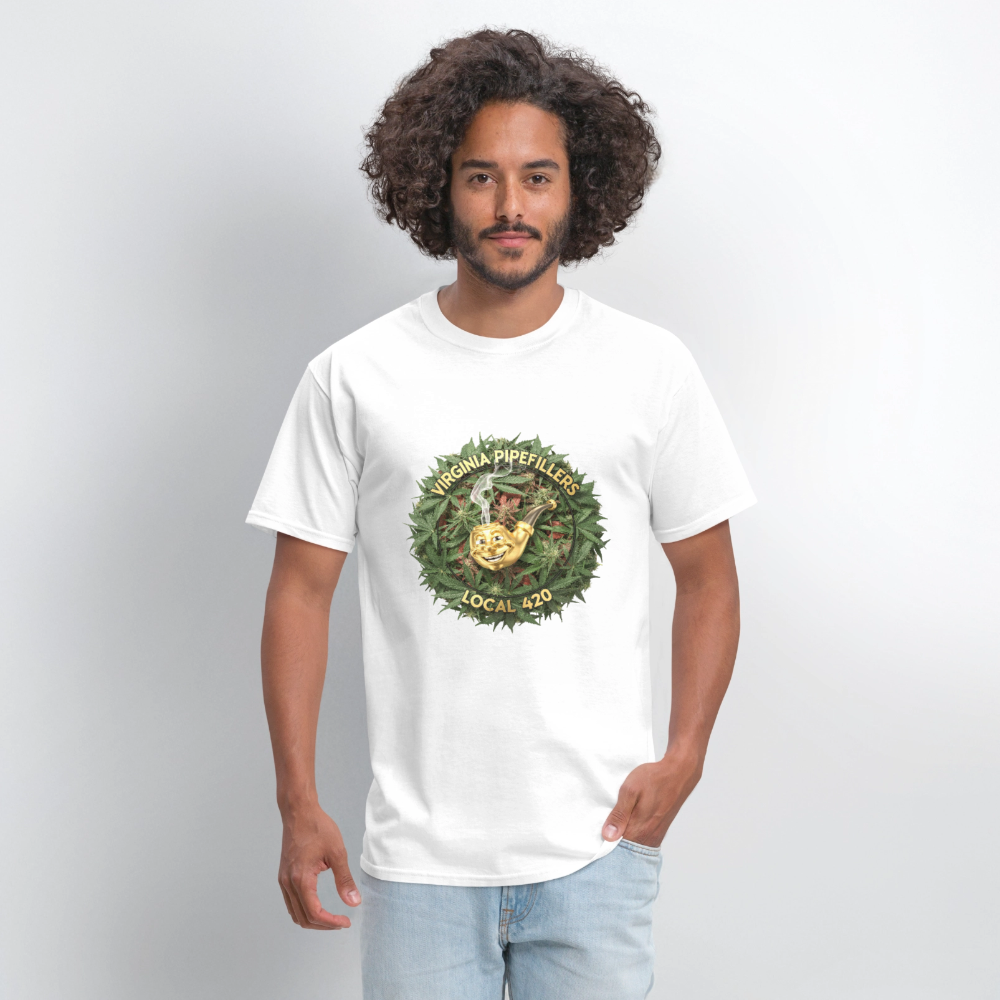 VIRGINIA PIPEFILLERS LOCAL 420 Men's T-Shirt - white